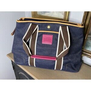 Vintage COACH denim Shoulder Bag Style 4499